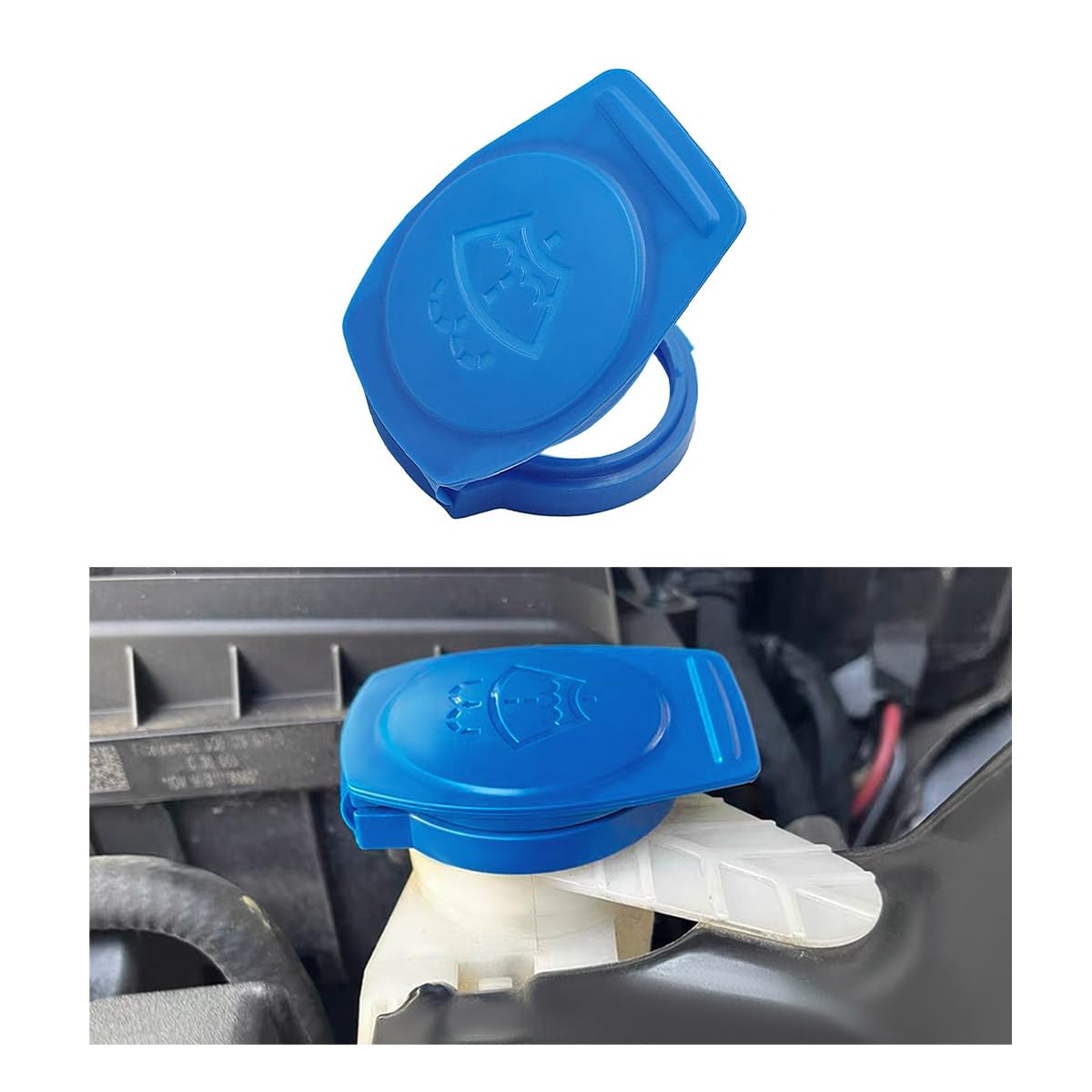 Suvnie Windshield Wiper Washer Fluid Reservoir Tank Bottle Cap Cover, Oe Number 3Q0955455, Car Wiper Bottle Cover Replacement Compatible With Jetta 2019-2021, Car Accessories